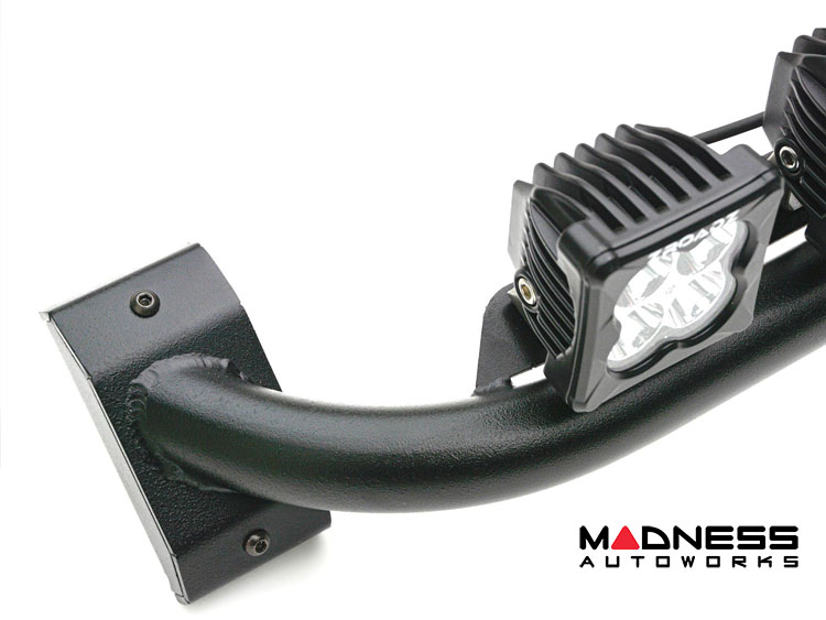 Ford Bronco Light Upgrade - Roof Rack Light Mount Bar - Tubular - 8x 3-Inch Amber/ White Pod Lights